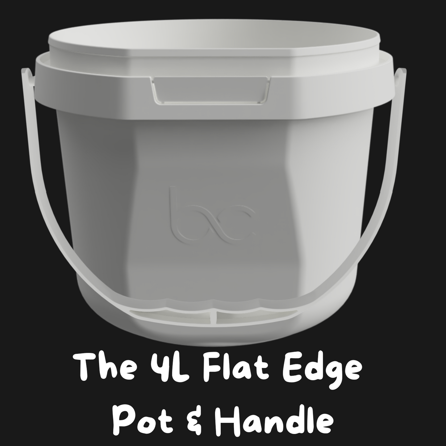The Flat Edge 4-L Plastic Bucket with Handle