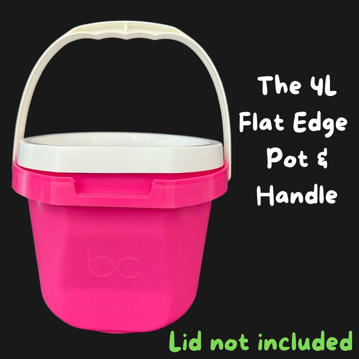 The Flat Edge 4-L Plastic Bucket with Handle