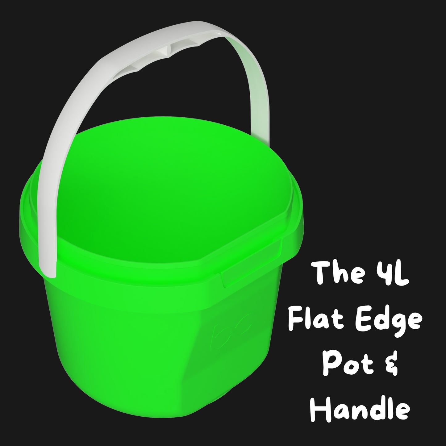 The Flat Edge 4-L Plastic Bucket with Handle