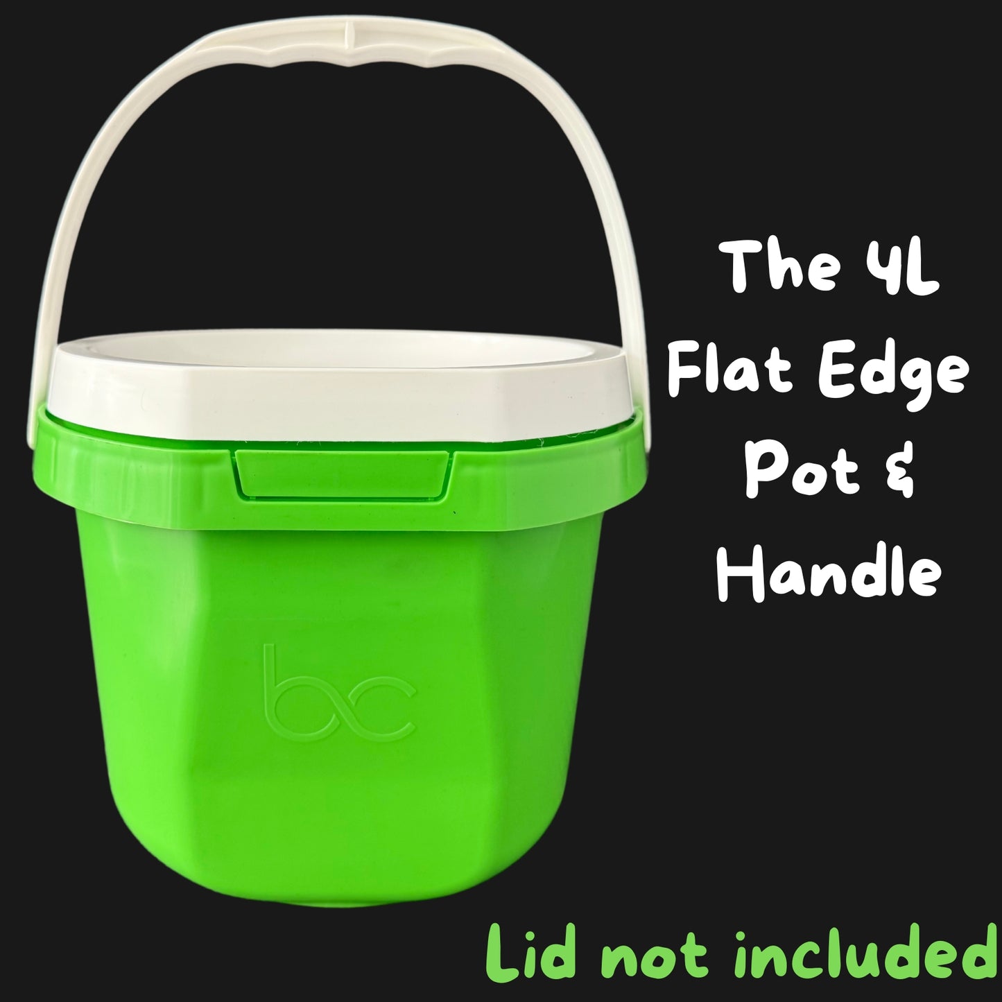 The Flat Edge 4-L Plastic Bucket with Handle