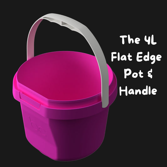 The Flat Edge 4-L Plastic Bucket with Handle